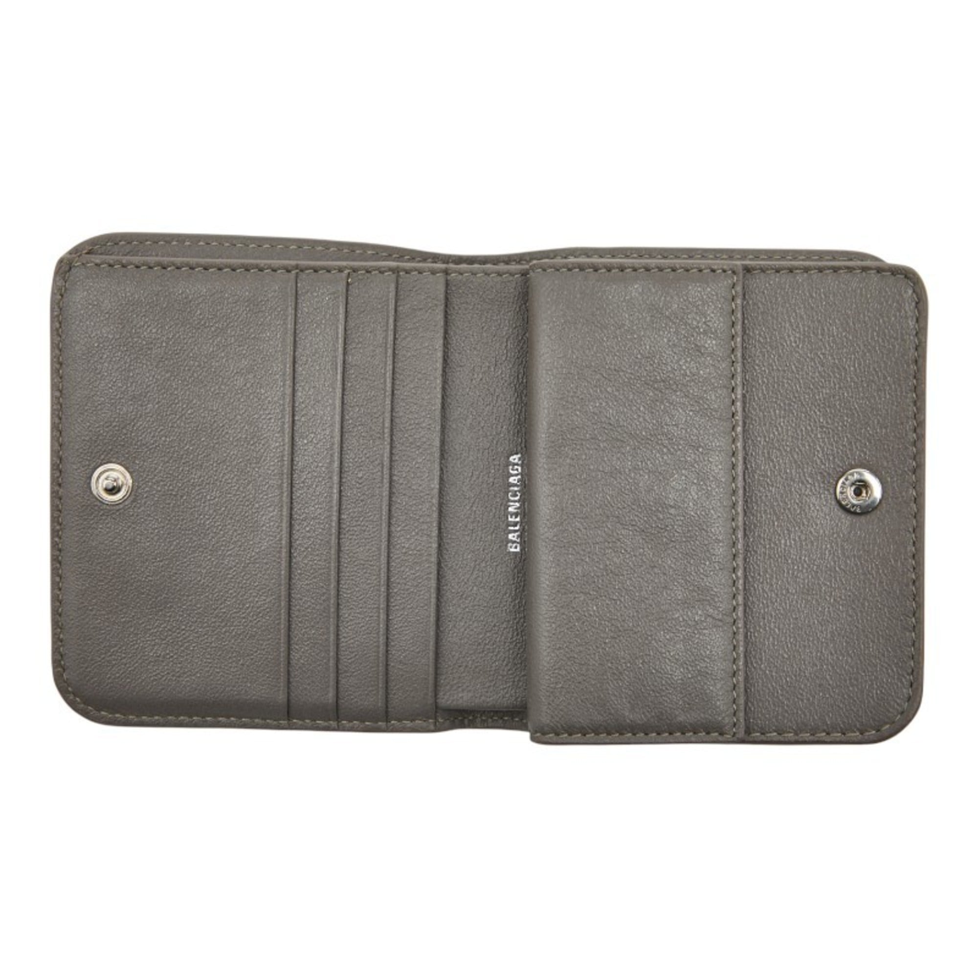 Balenciaga Gray Leather Wallet (Bi-Fold)