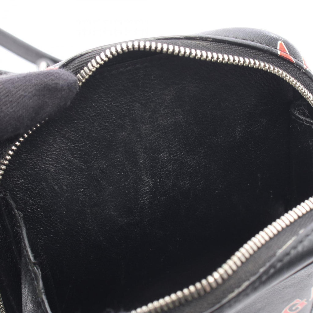 Balenciaga Black Red Color White Leather Handbag Shoulder