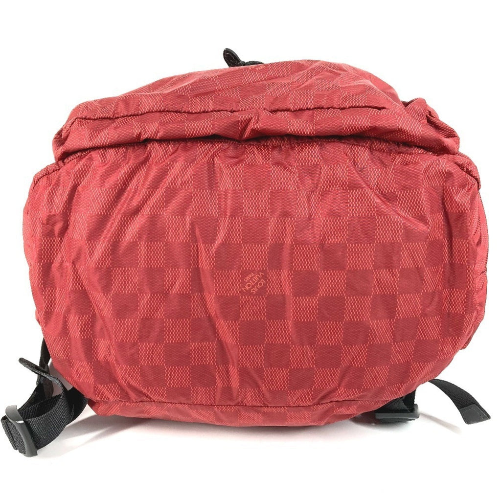 Louis Vuitton Black Red Color Nylon Backpack