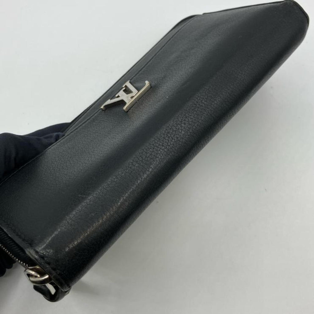 Louis Vuitton Black Noir Leather Long Wallet