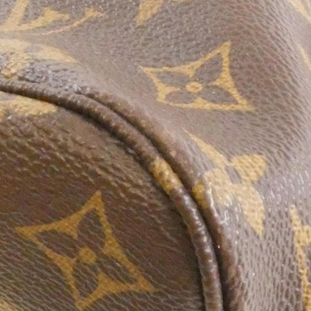 Louis Vuitton Fuchsia Marron Coated Canvas Handbag