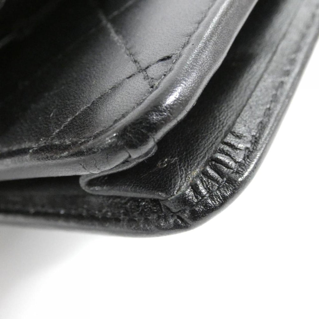 Chanel Cambon Black Leather Chain/Shoulder Wallet