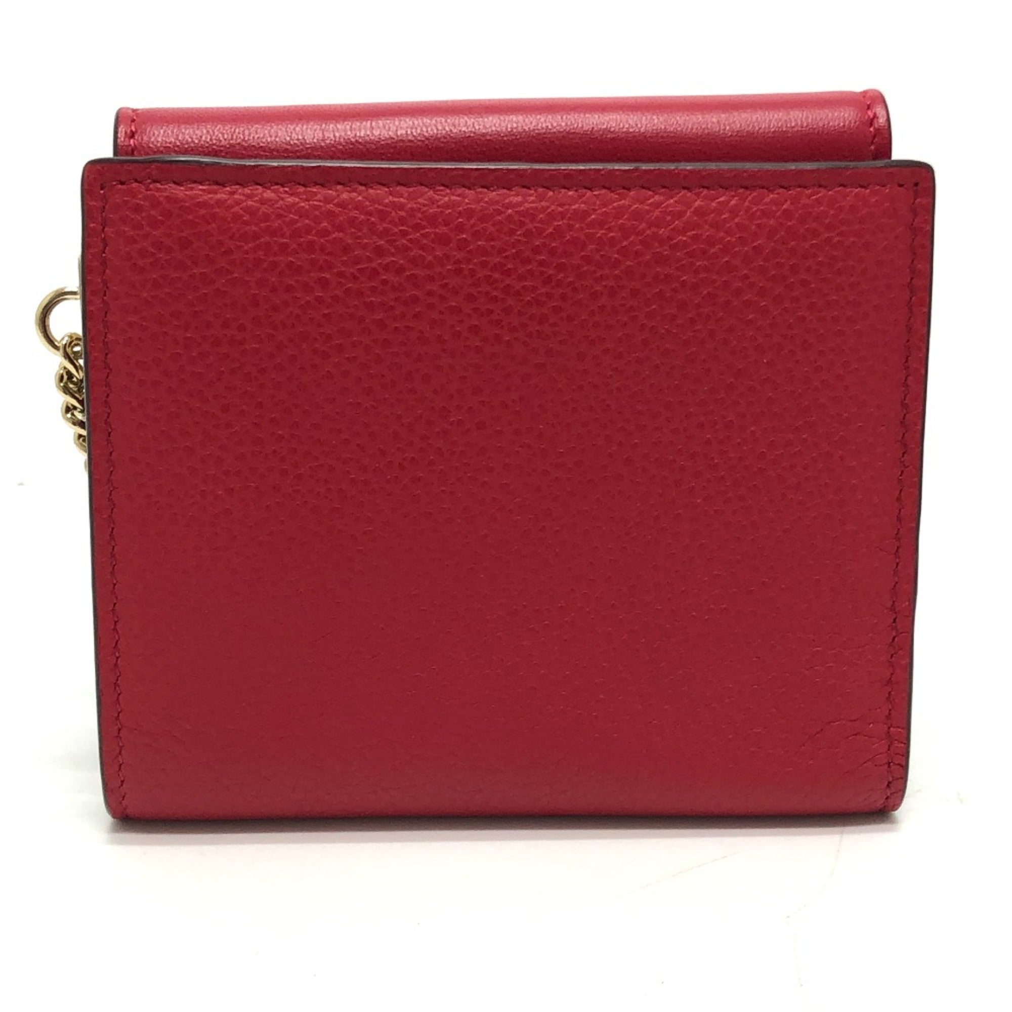 Chloé Red Leather Wallet (Bi-Fold) (Pre-Owned)
