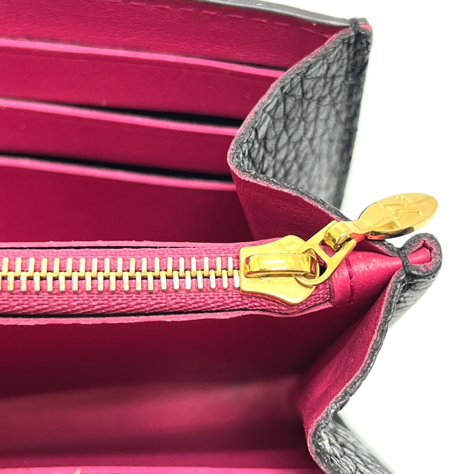 Louis Vuitton Black Noir Leather Long Wallet