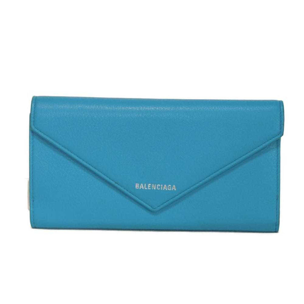 Balenciaga Blue Leather Long Wallet (Bi-Fold)