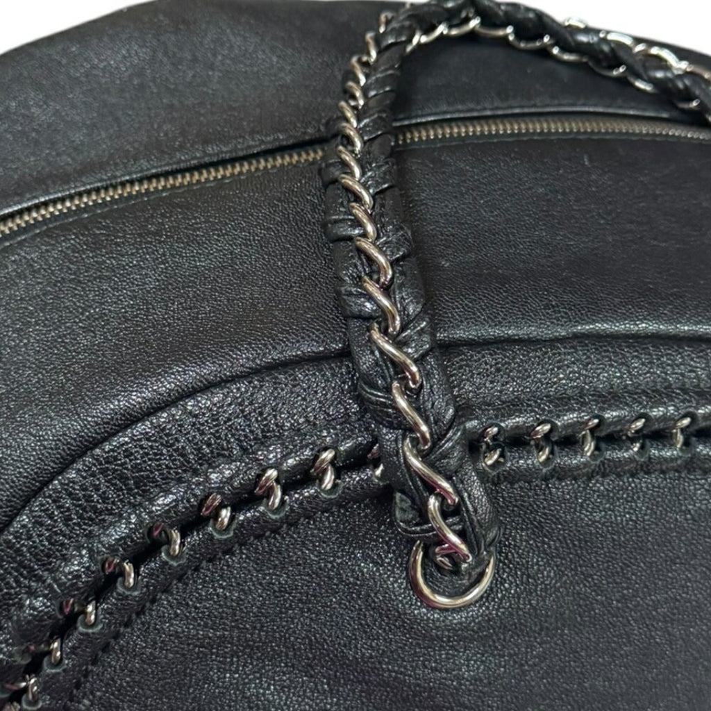 Chanel Black Leather Boston Bag
