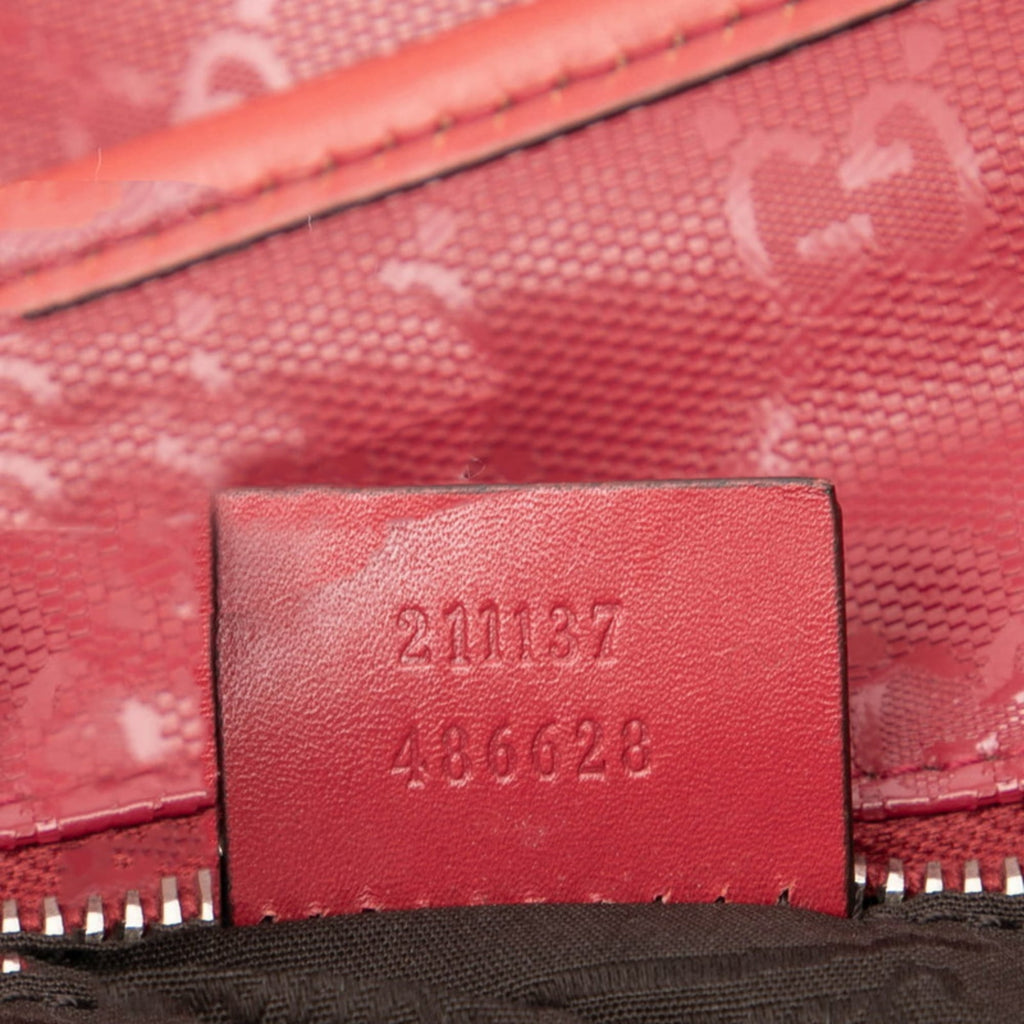 Gucci Pink Red Color Gg Imprimé Tote Bag (Pre-Owned)