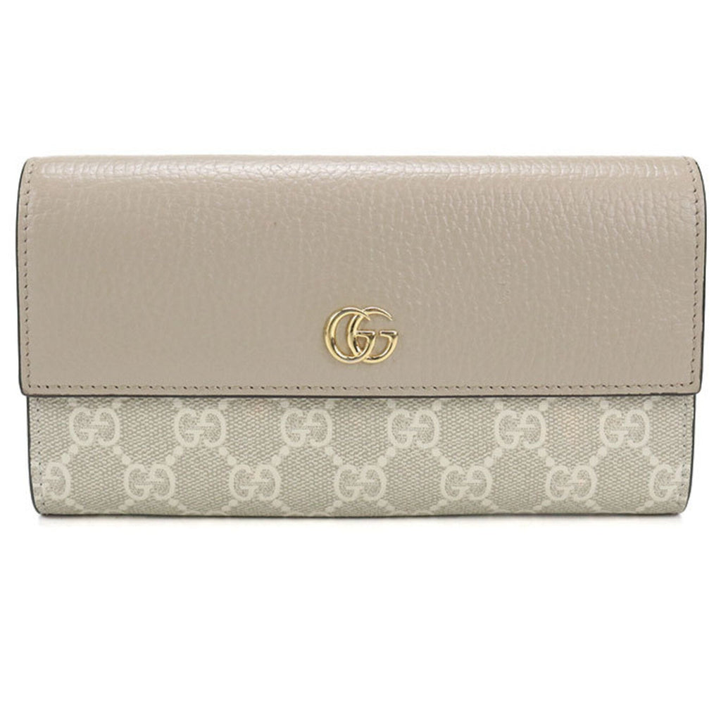 Gucci Beige Gg Supreme Long Wallet (Bi-Fold) (Pre-Owned)