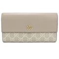 Gucci Beige Gg Supreme Long Wallet (Bi-Fold) (Pre-Owned)