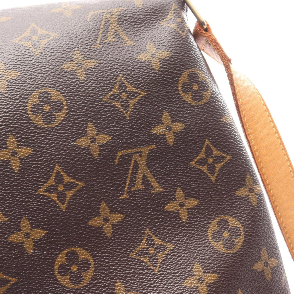 Louis Vuitton Brown Coated Canvas Leather Handbag Shoulder Bag