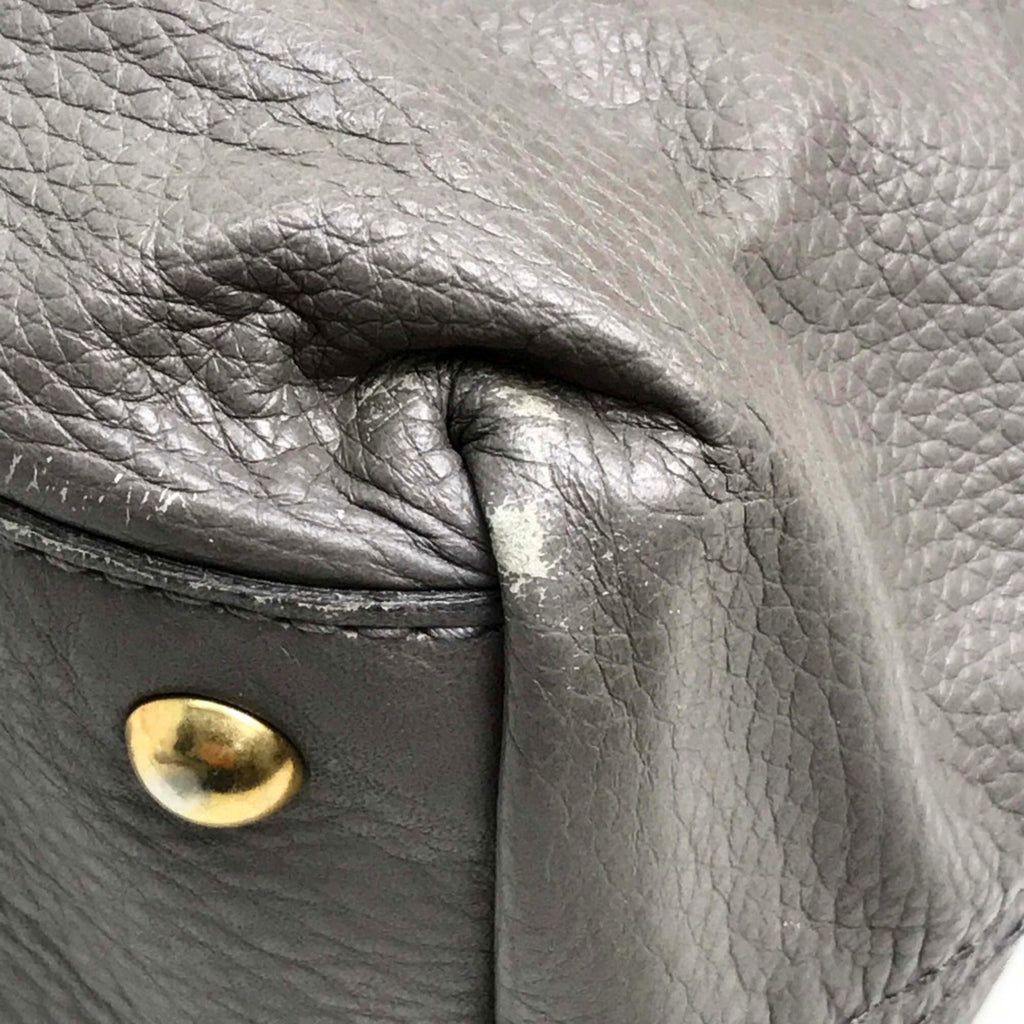 Yves Saint Laurent Gray Leather Tote Bag (Pre-Owned)