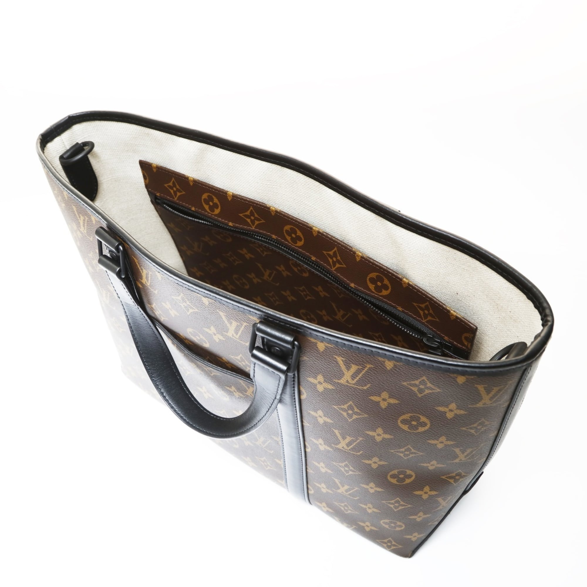 Louis Vuitton Brown Monogram Pouch Tote Bag
