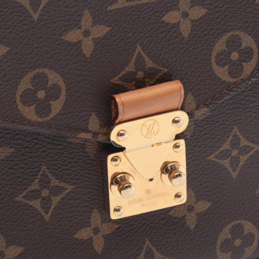Louis Vuitton Brown Monogram Coated Canvas Leather Handbag Pochette