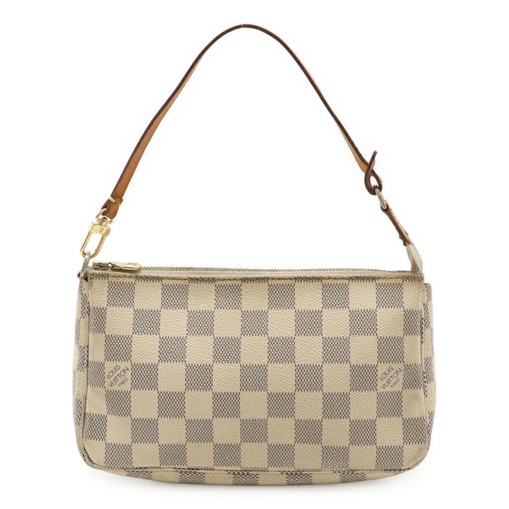 Louis Vuitton Black Damier Azur Ivory Damier Azur Pochette Pouch