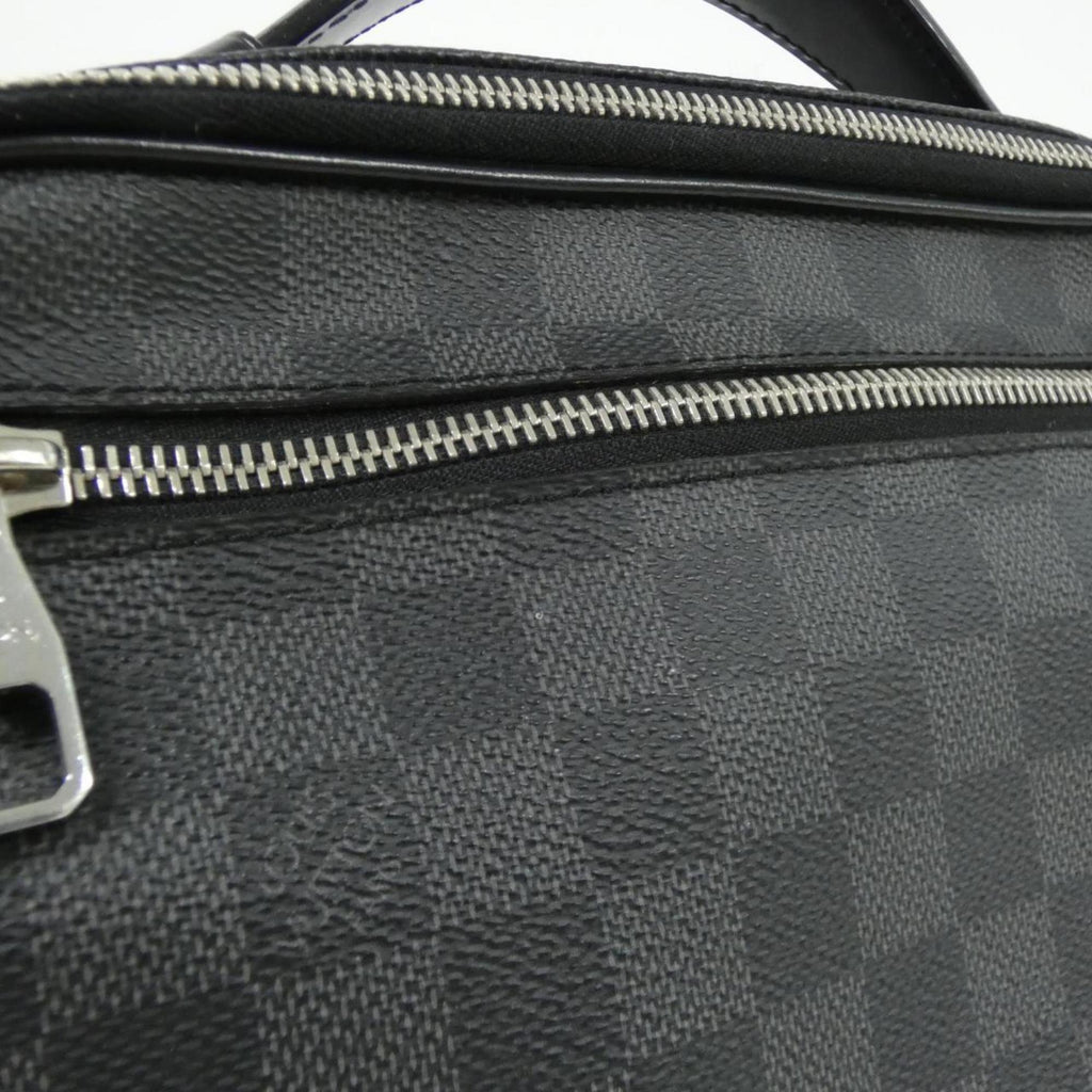 Louis Vuitton Dark Gray Graphite Coated Canvas Shoulder Bag