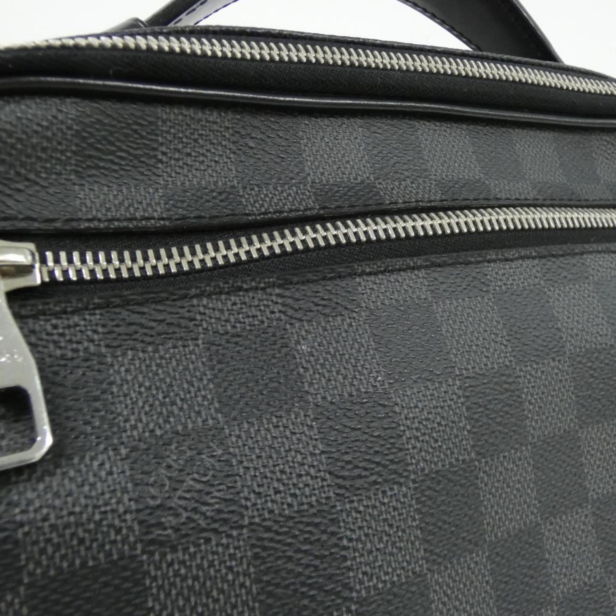 Louis Vuitton Dark Gray Graphite Coated Canvas Shoulder Bag