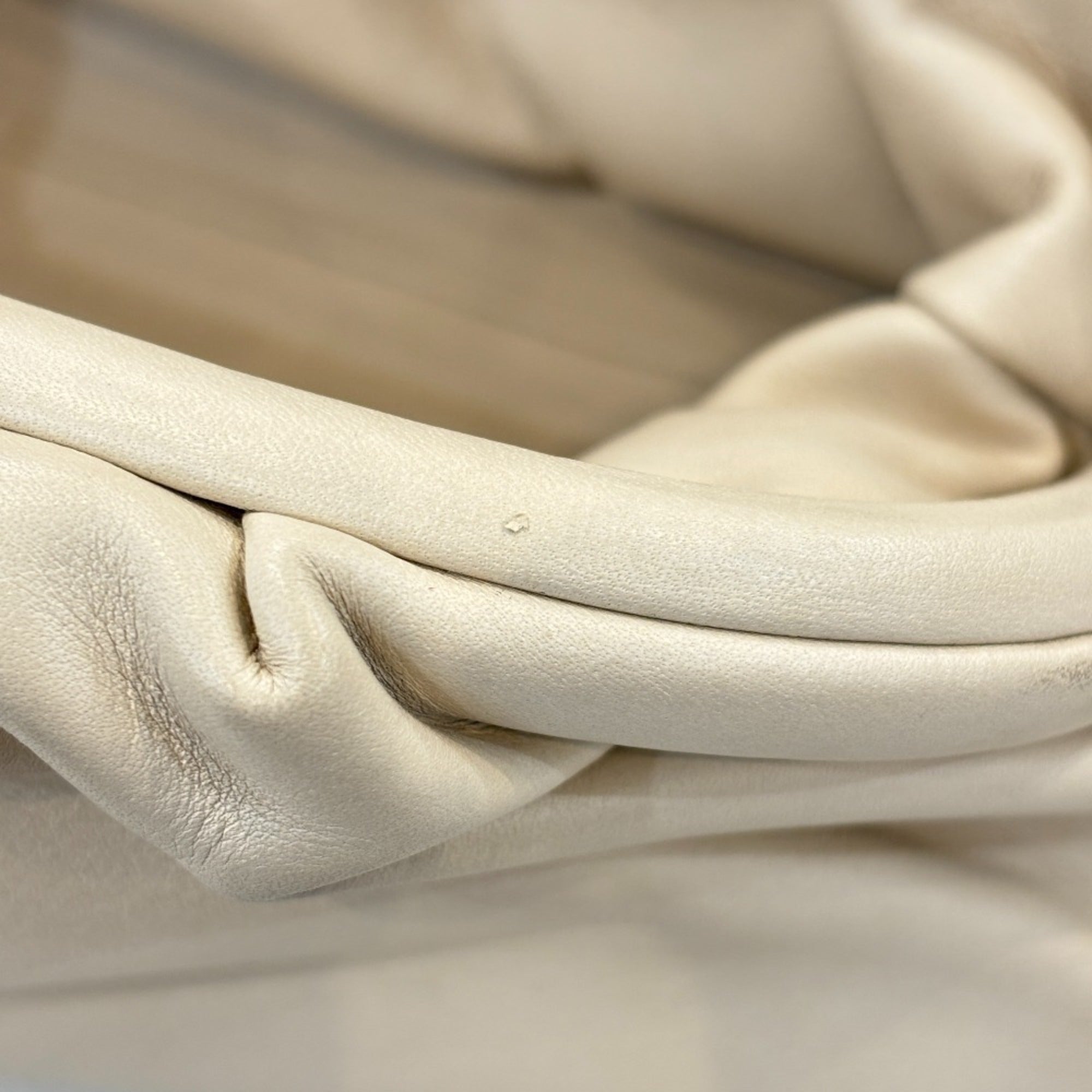 Bottega Veneta Ivory Leather Shoulder Bag