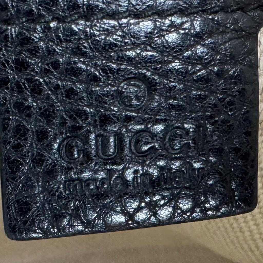 Gucci Black Leather Handbag Shoulder Bag (Pre-Owned)
