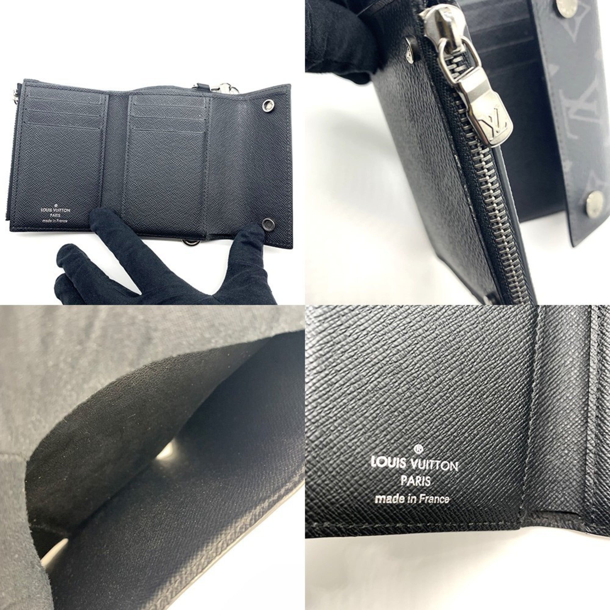 Louis Vuitton Monogram Eclipse Monogram Eclipse Monogram Eclipse Wallet (Tri-Fold)