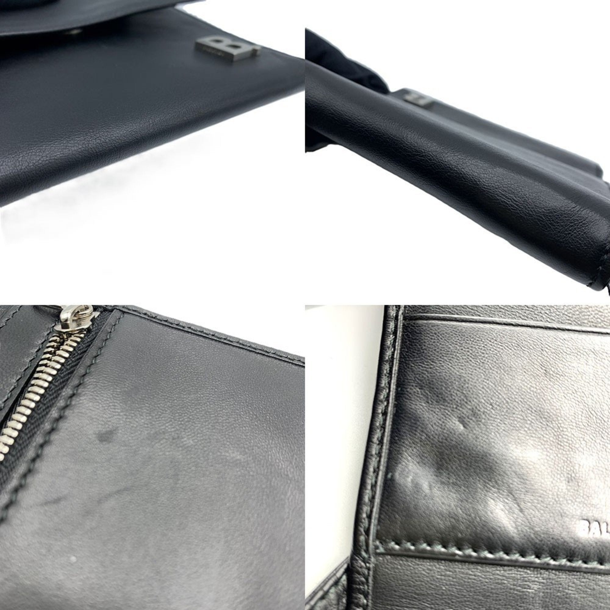 Balenciaga Black Leather Chain/Shoulder Wallet
