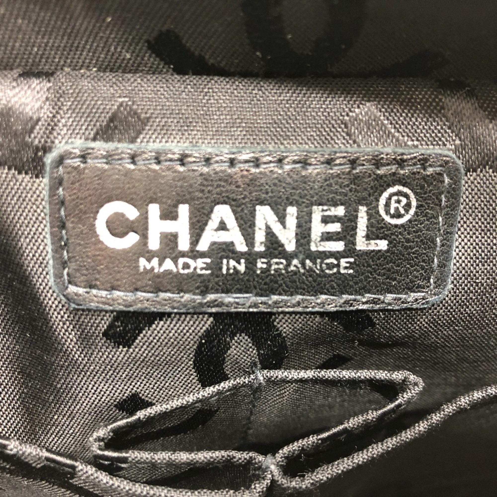 Chanel Black Cloth Shoulder Bag