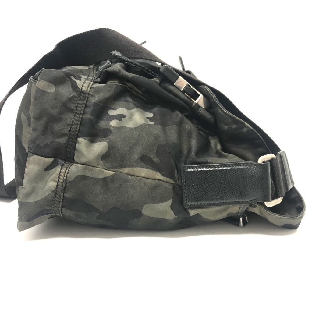 Prada Green Nylon Shoulder Bag