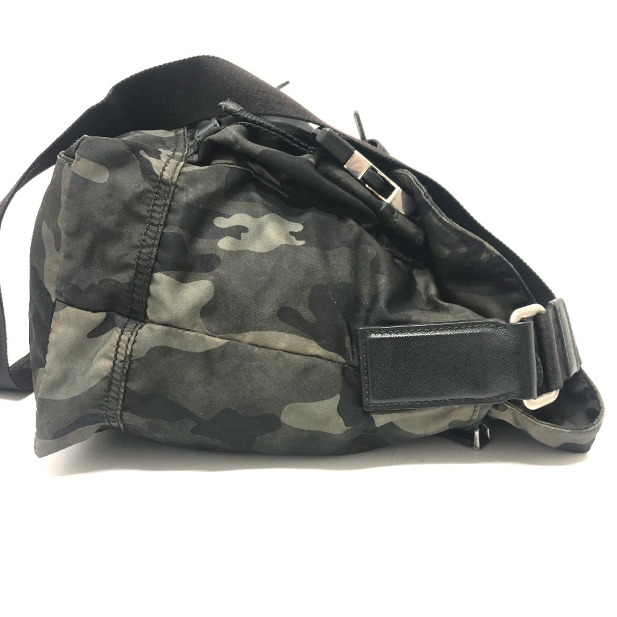 Prada Green Nylon Shoulder Bag
