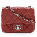 Chanel Red Color Leather Shoulder Bag