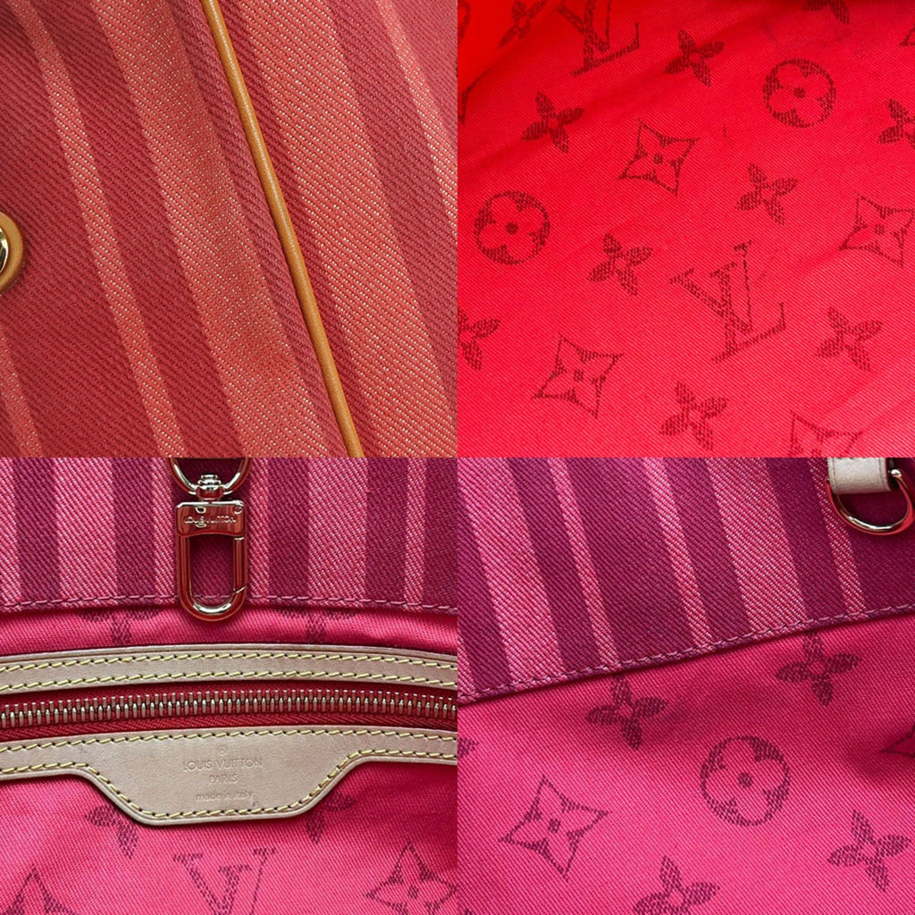 Louis Vuitton Red Color Canvas Tote Bag