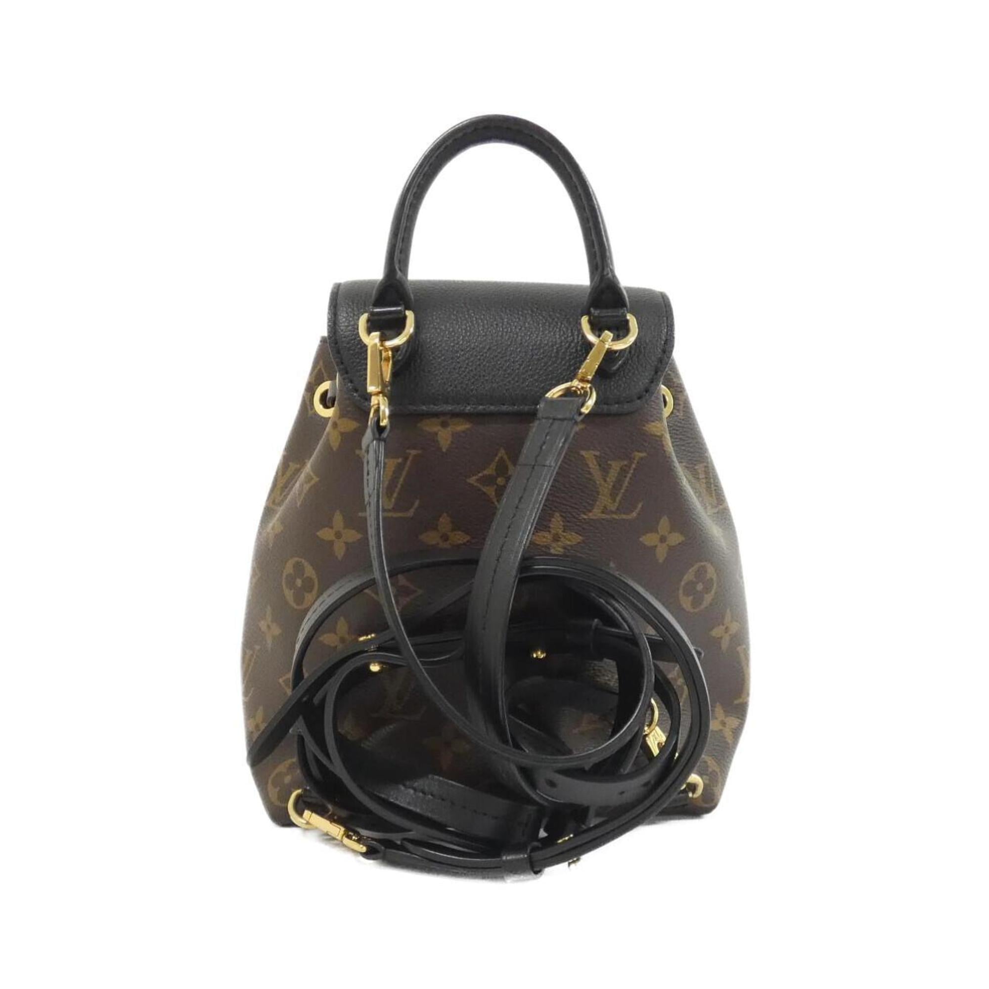 Louis Vuitton Black Marron Coated Canvas Backpack