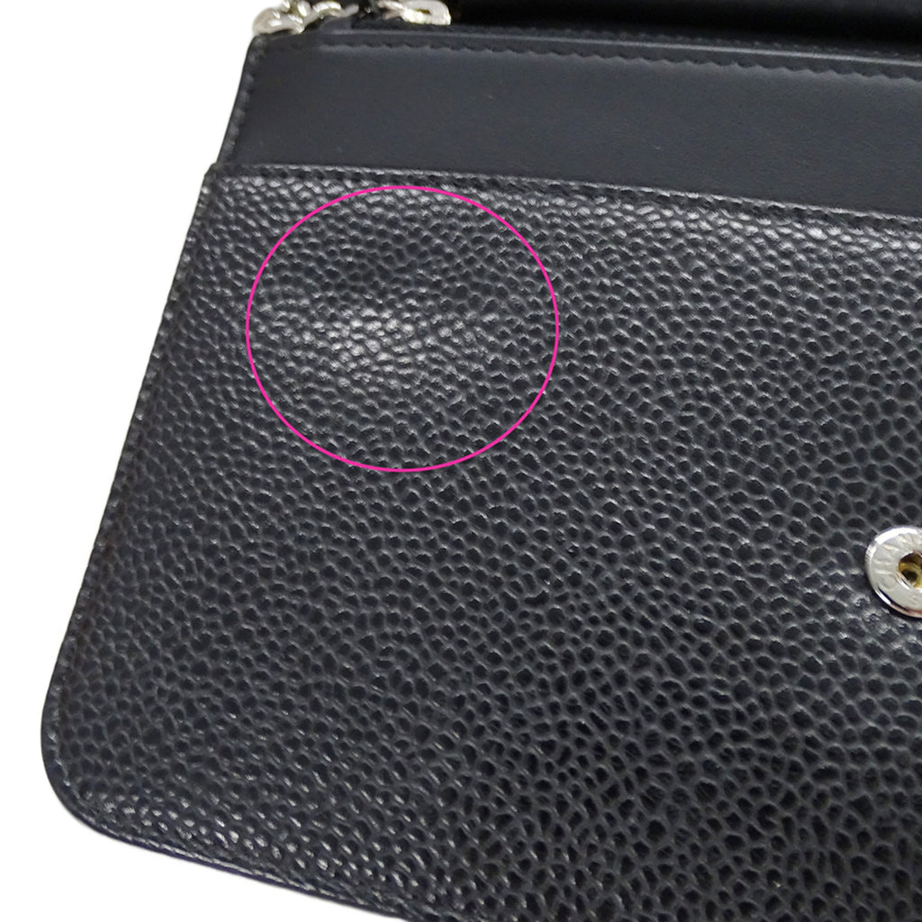 Chanel Black Grained Calfskin Handbag