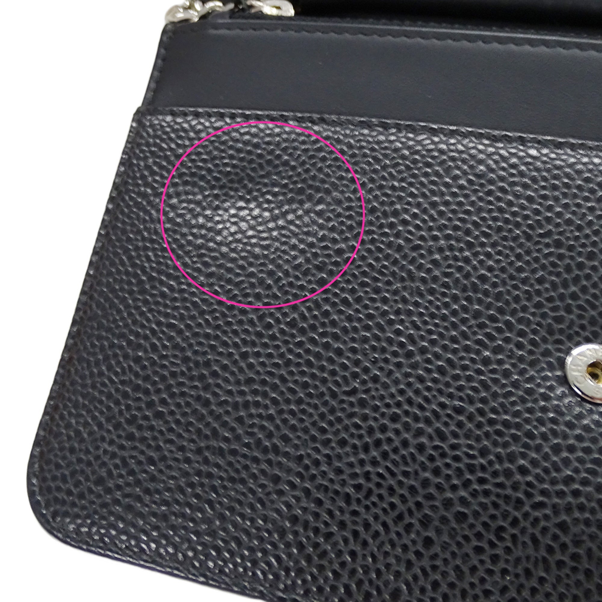 Chanel Black Grained Calfskin Handbag