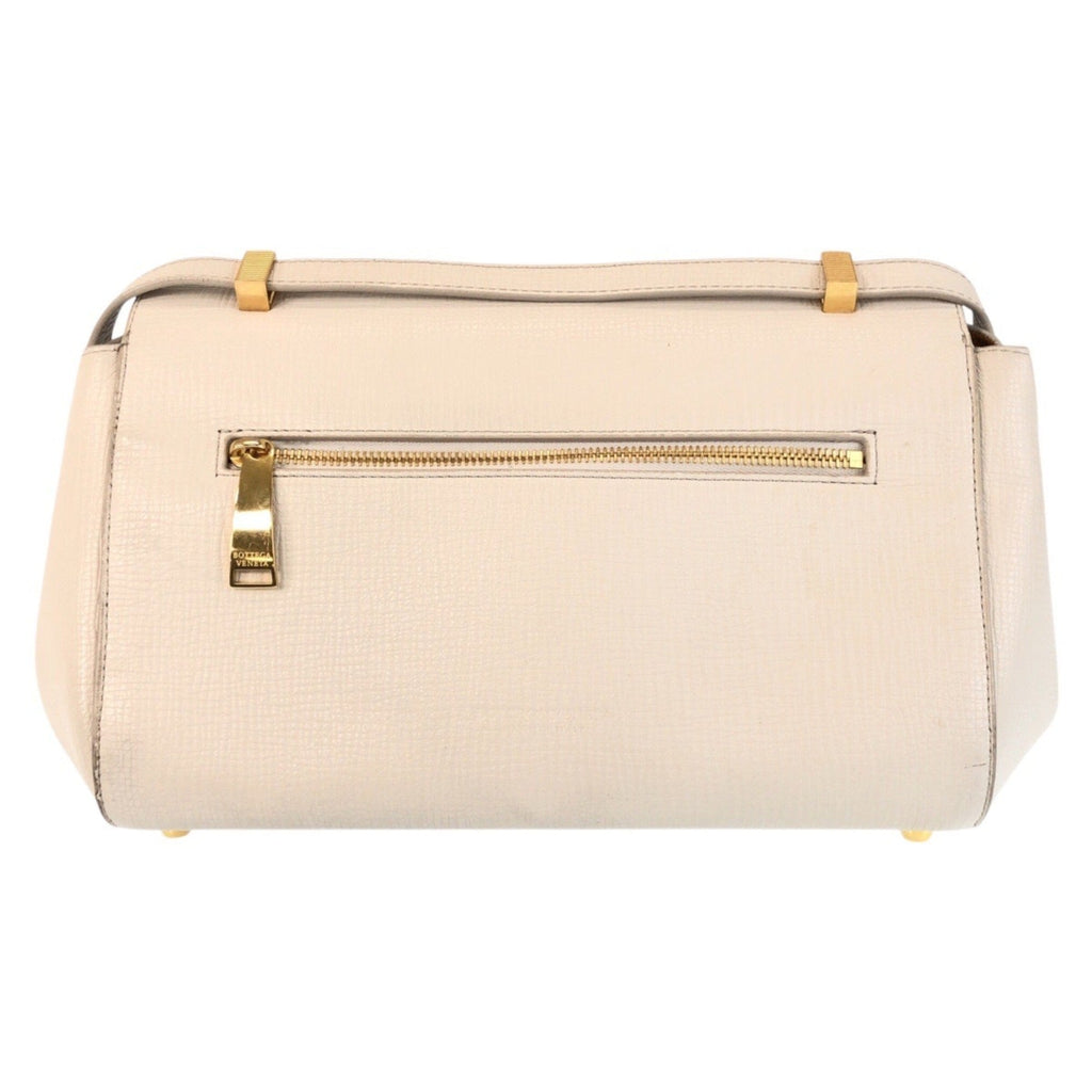 Bottega Veneta Ivory Leather Shoulder Bag