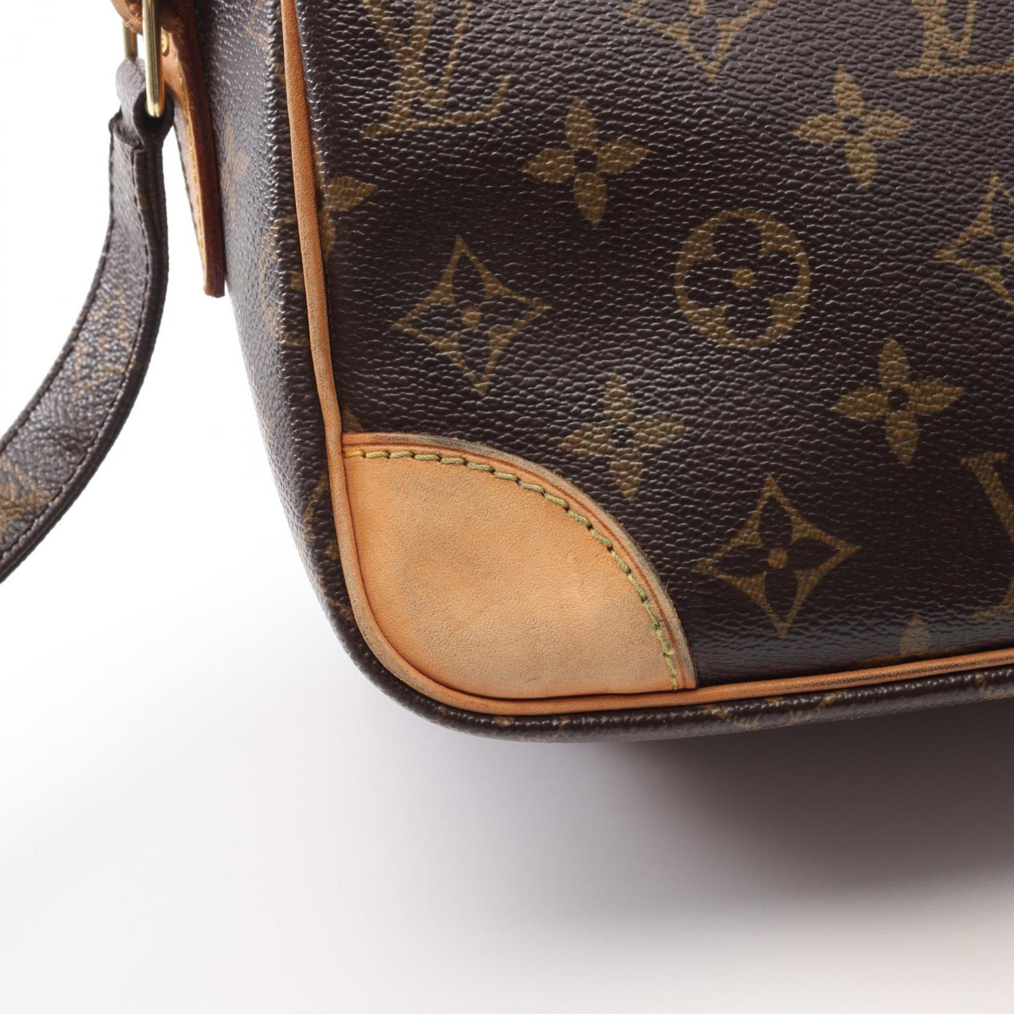Louis Vuitton Brown Monogram Coated Canvas Leather Shoulder Bag
