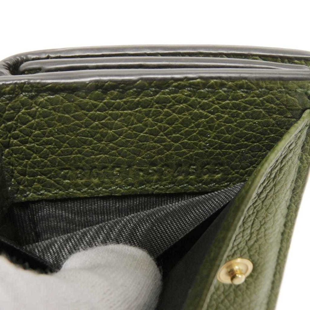 Gucci Khaki Leather Wallet (Tri-Fold) (Pre-Owned)