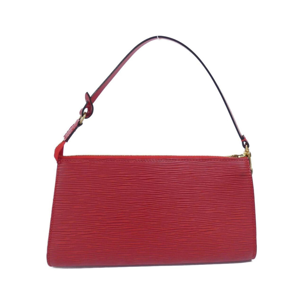 Louis Vuitton Red Color Leather Pochette Pouch