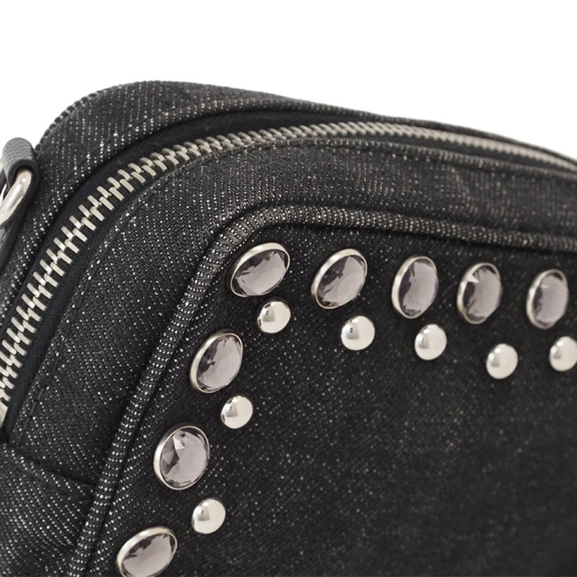 Prada Black Cotton Pochette Pouch Shoulder Bag