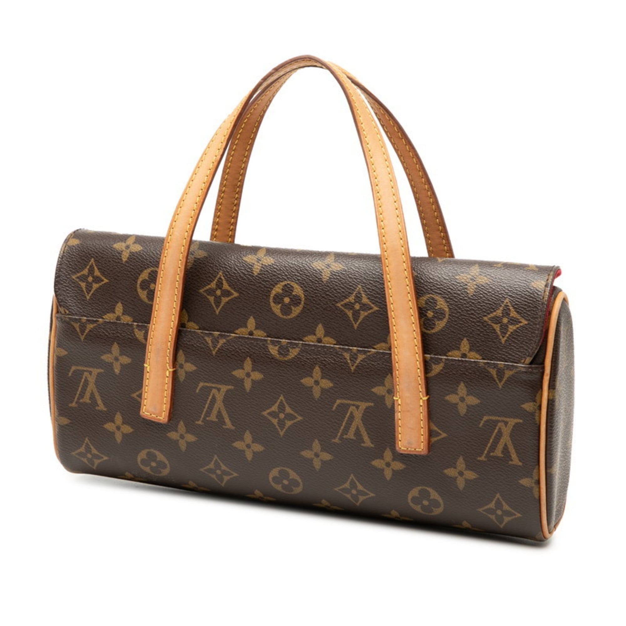 Louis Vuitton Brown Pvc Leather Handbag