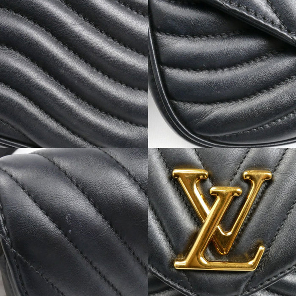 Louis Vuitton Black Leather Pochette Shoulder Bag