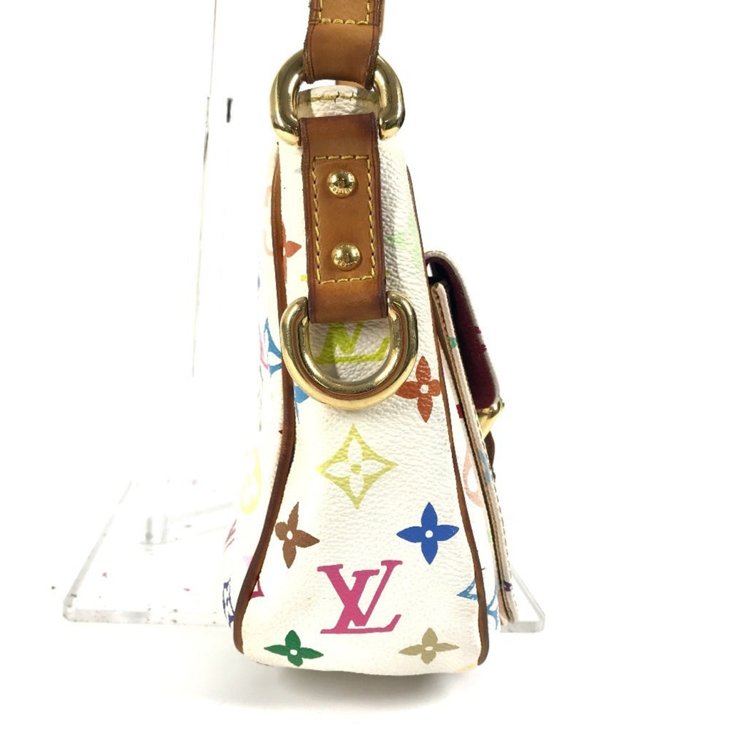 Louis Vuitton White Coated Canvas Shoulder Bag