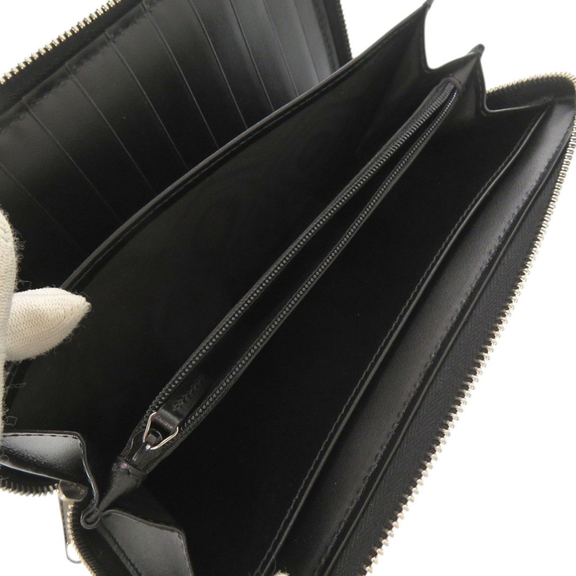 Gucci Black Leather Long Wallet (Bi-Fold) (Pre-Owned)