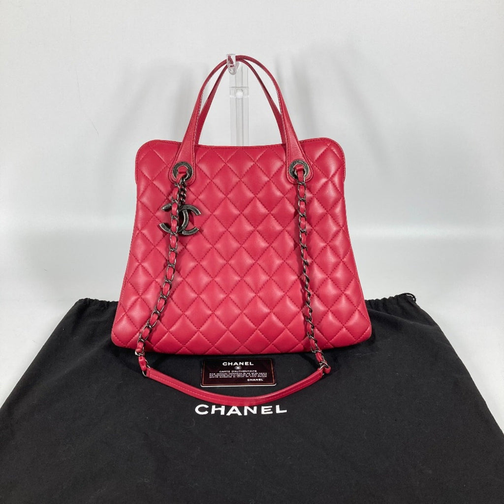 Chanel Pink Leather Tote Bag