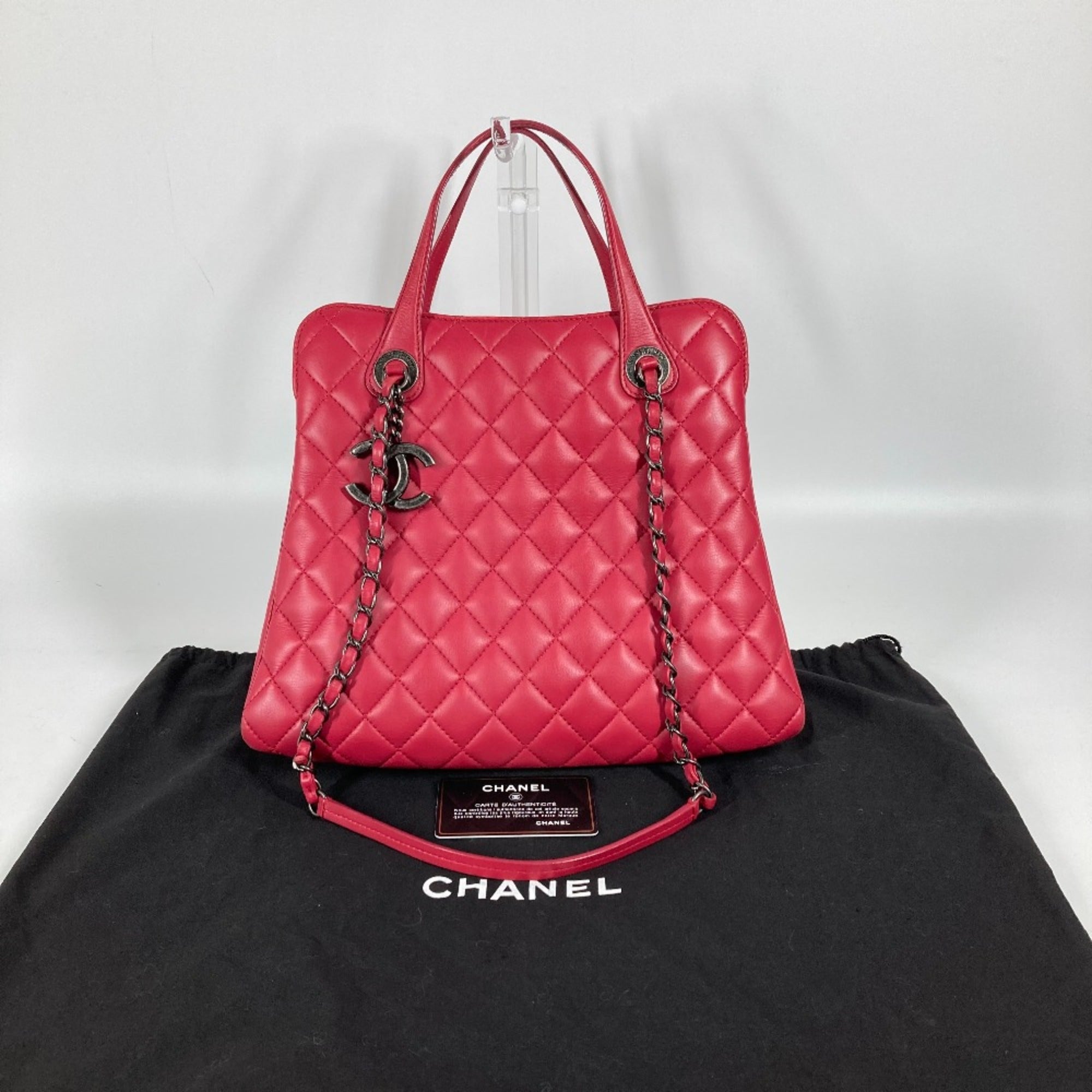Chanel Pink Leather Tote Bag