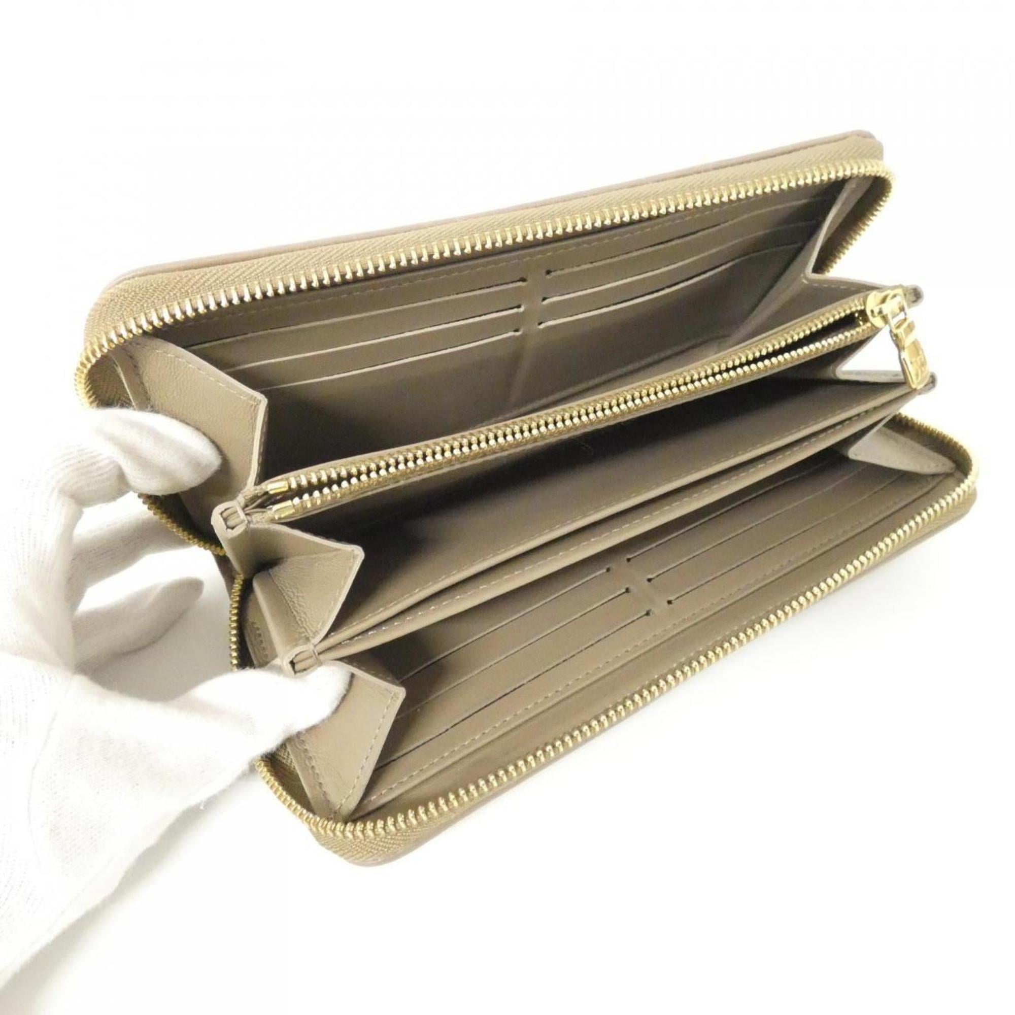 Louis Vuitton Taupe Leather Wallet