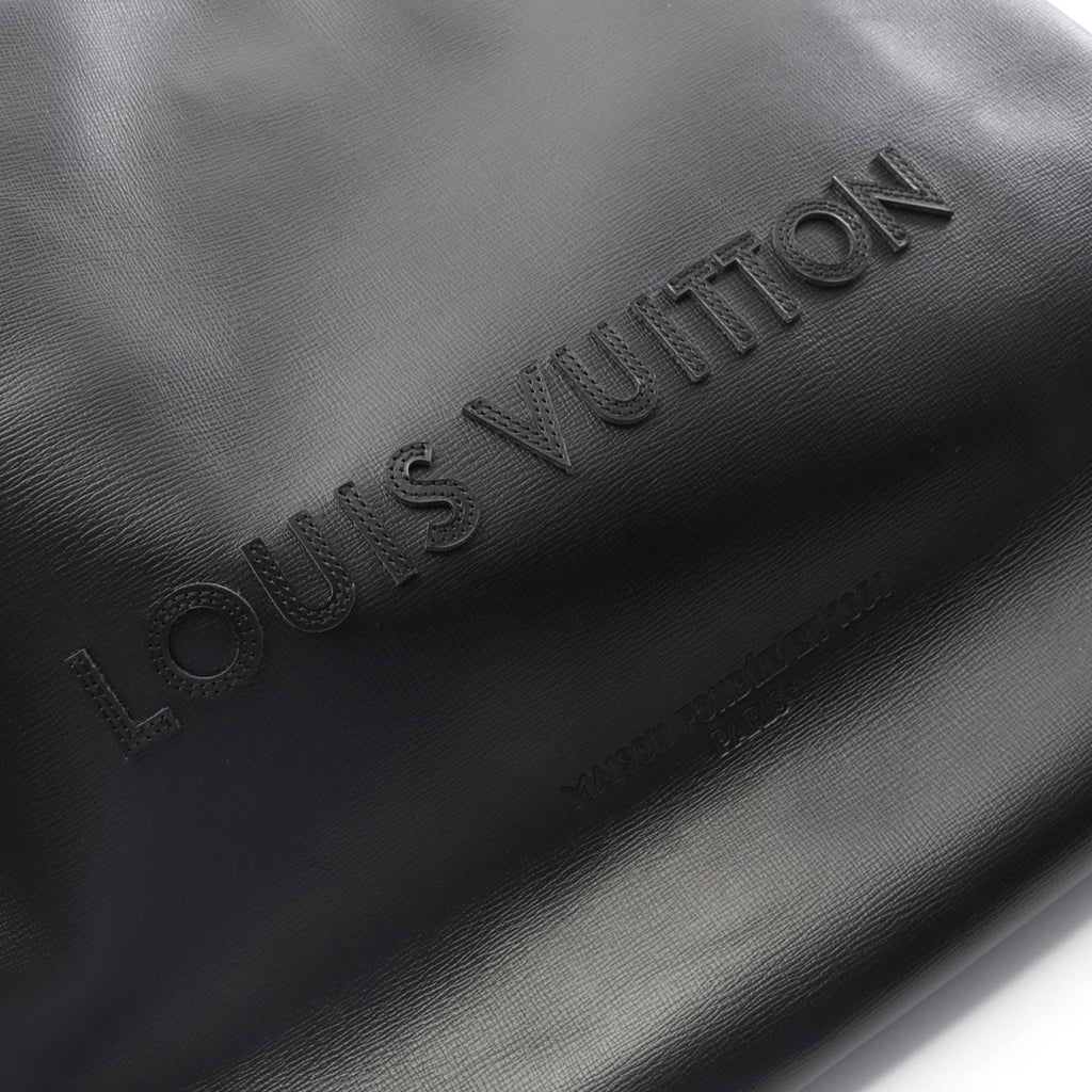 Louis Vuitton Black Leather Tote Bag