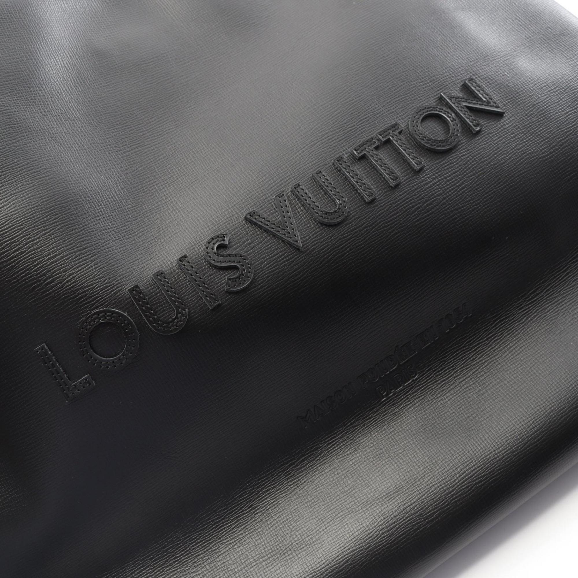 Louis Vuitton Black Leather Tote Bag
