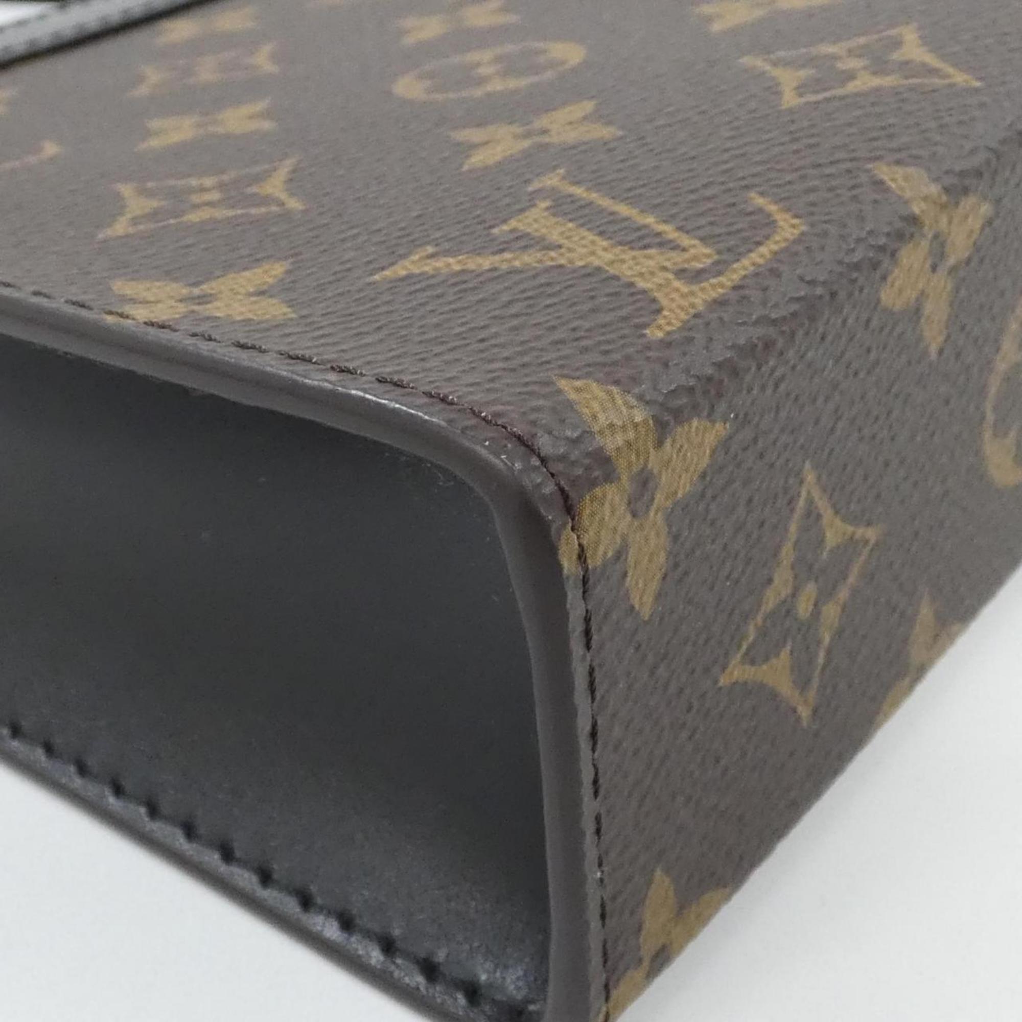 Louis Vuitton Brown Coated Canvas Shoulder Bag