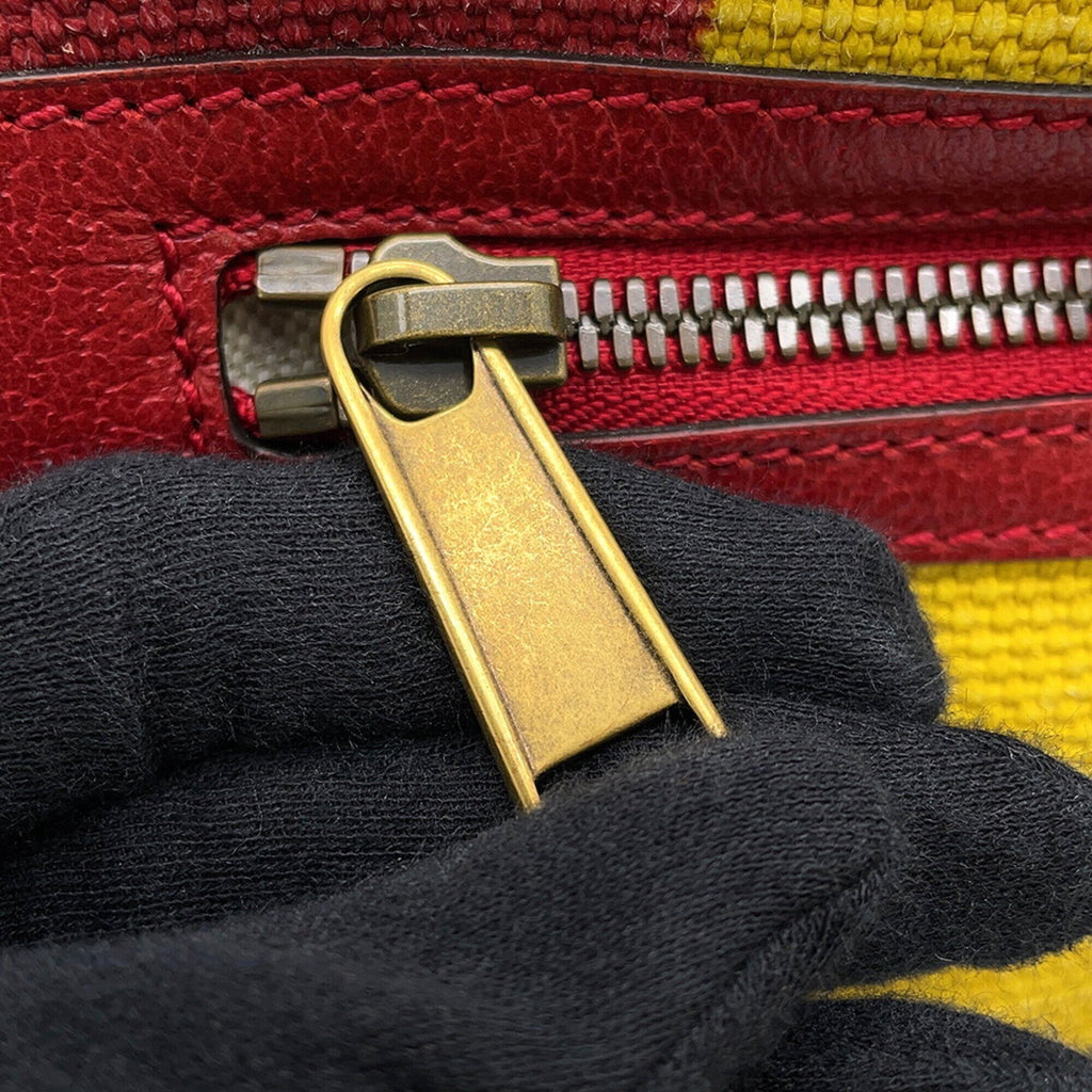 Gucci Multi-Color Red Color Canvas Fanny Pack Handbag (Pre-Owned)