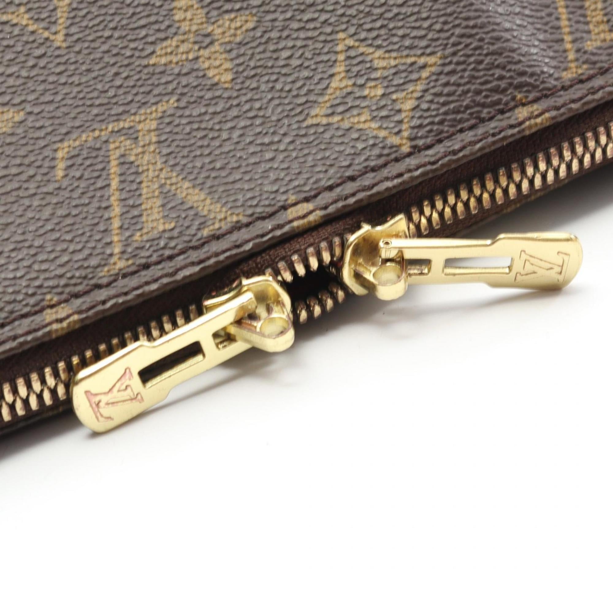 Louis Vuitton Brown Monogram Coated Canvas Leather Shoulder Bag
