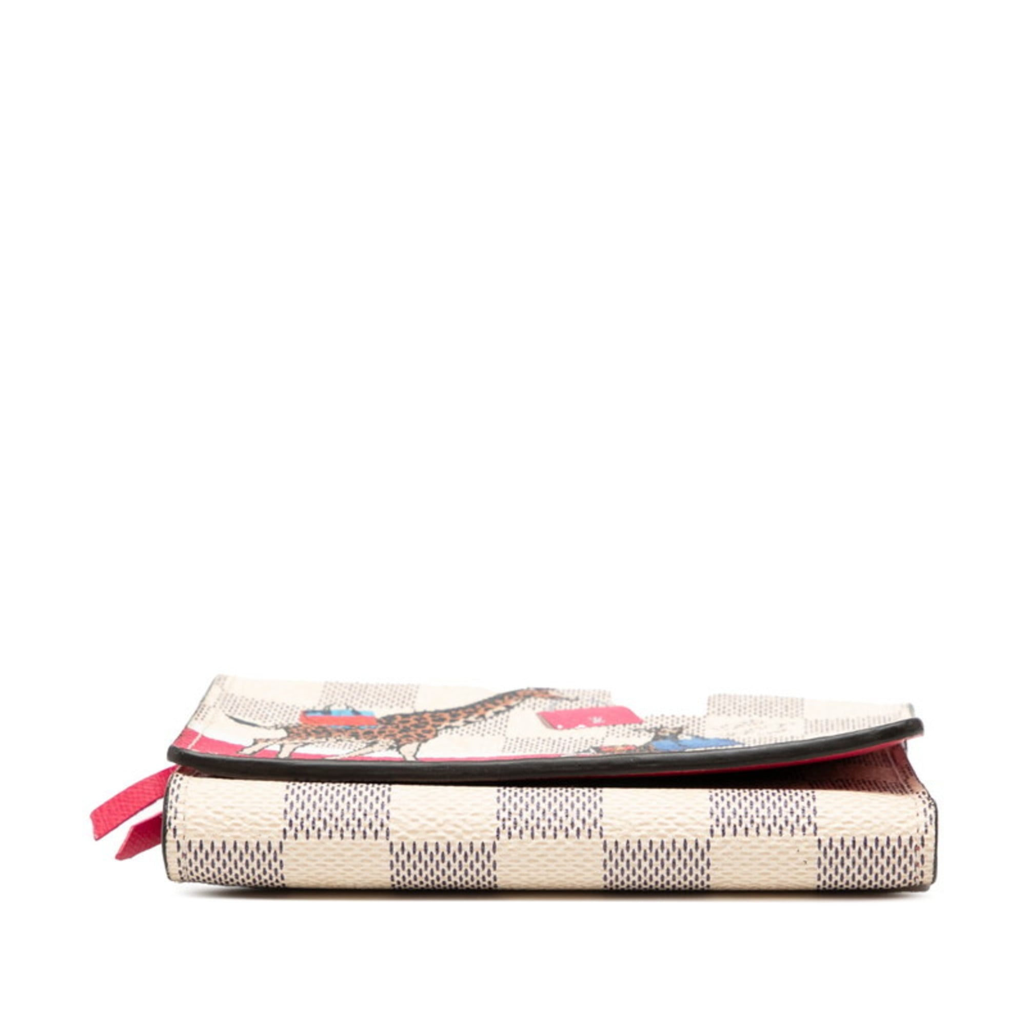 Louis Vuitton Multi-Color White Pvc Leather Wallet (Tri-Fold)